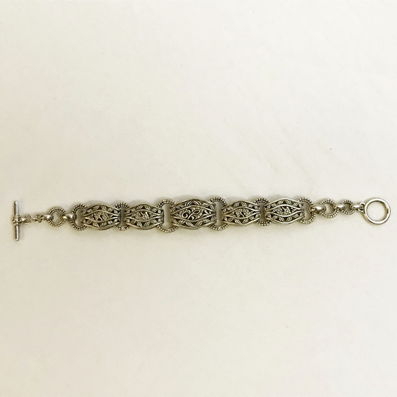 BARSE Sterling Silver Designer Link Bracelet - Picture 3 of 7